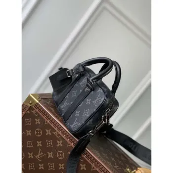 LV M82770 Louis Vuitton Nano Porte Documents Voyage Taška Černá
