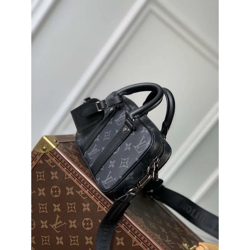 LV M82770 Louis Vuitton Nano Porte Documents Voyage Taška Černá