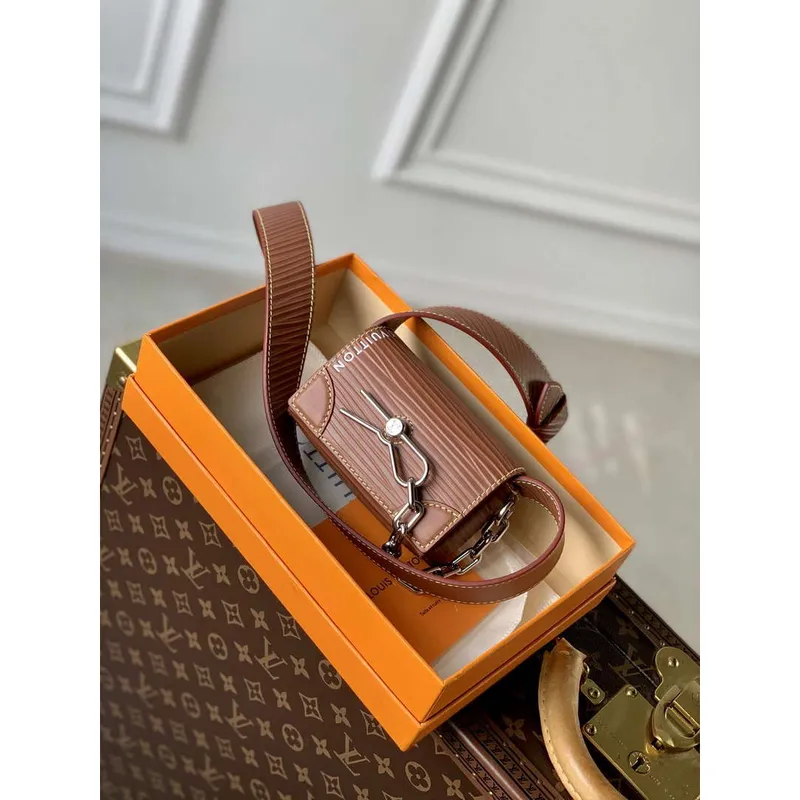 LV M23837 Louis Vuitton Micro Steamer Wallet Hnědá