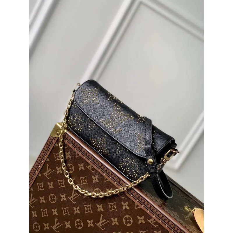 LV M82653 Louis Vuitton Ivy Wallet On Chain Černá