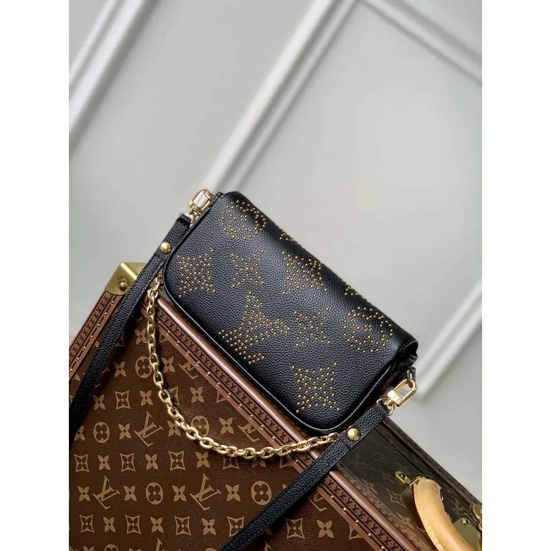 LV M82653 Louis Vuitton Ivy Wallet On Chain Černá