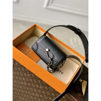 LV M23837 Louis Vuitton Micro Steamer Wallet Černá