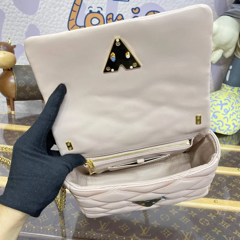 LV M23568 Louis Vuitton GO 14 MM Taška Béžová/Růžová