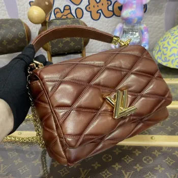LV M23601 Louis Vuitton GO 14 MM Taška Uzená Tan