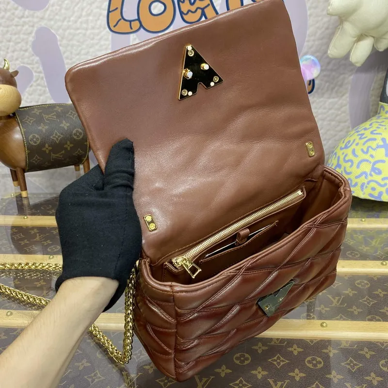LV M23601 Louis Vuitton GO 14 MM Taška Uzená Tan