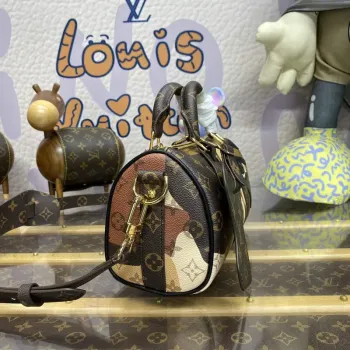 LV M46678 Louis Vuitton Keepall Bandoulière 25 Taška Hnědá
