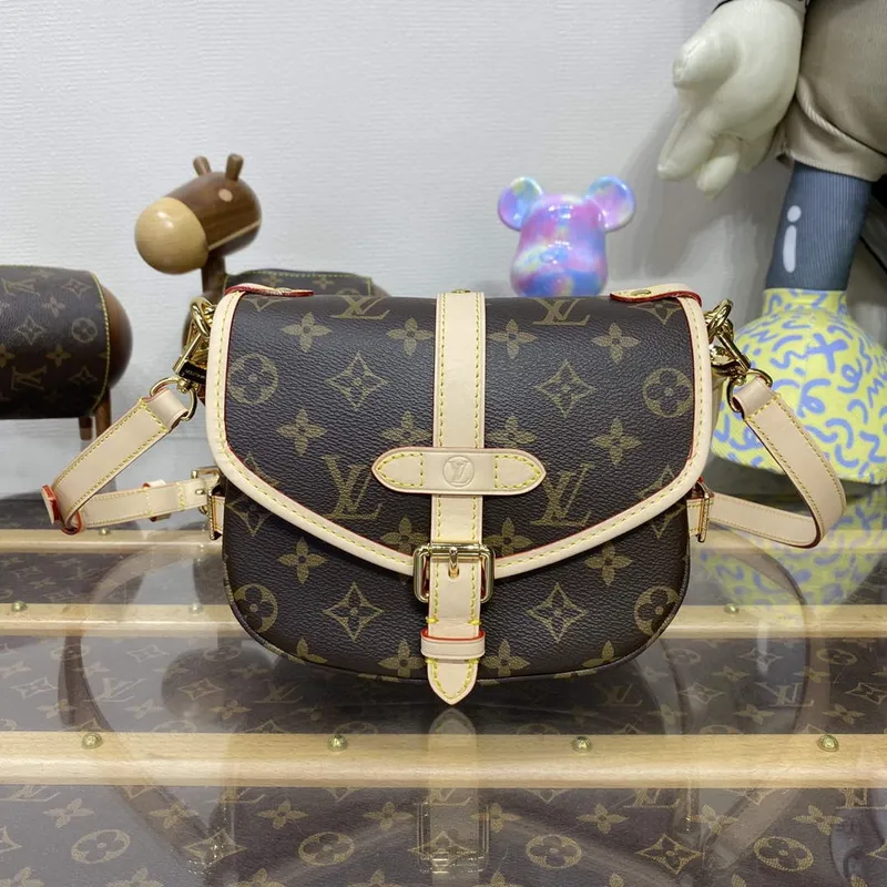 LV M46740 Louis Vuitton Saumur BB Sada taška Hnědá