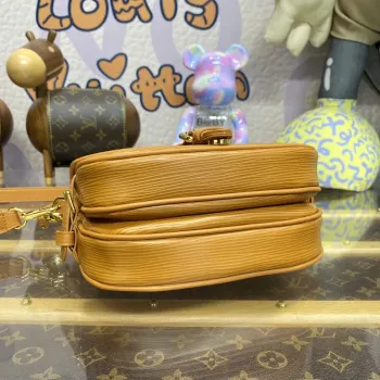 LV M23471 Louis Vuitton Saumur BB Saddle Bag Safran Brown
