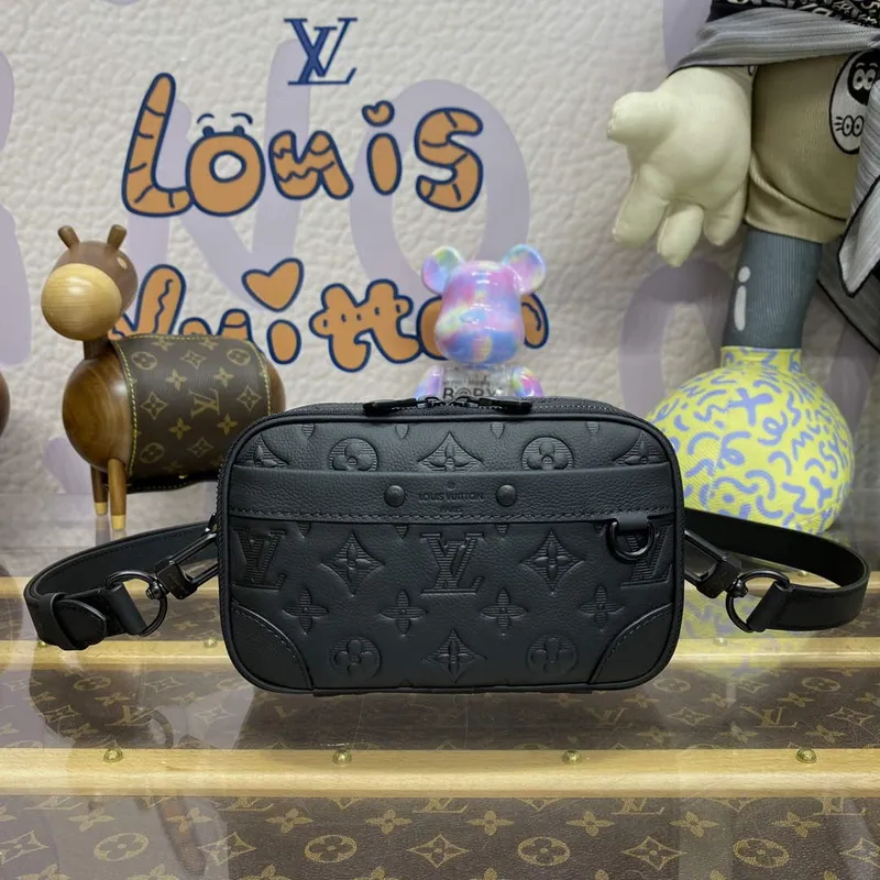 LV M82544 Louis Vuitton Nano Alpha Bag černé embosování