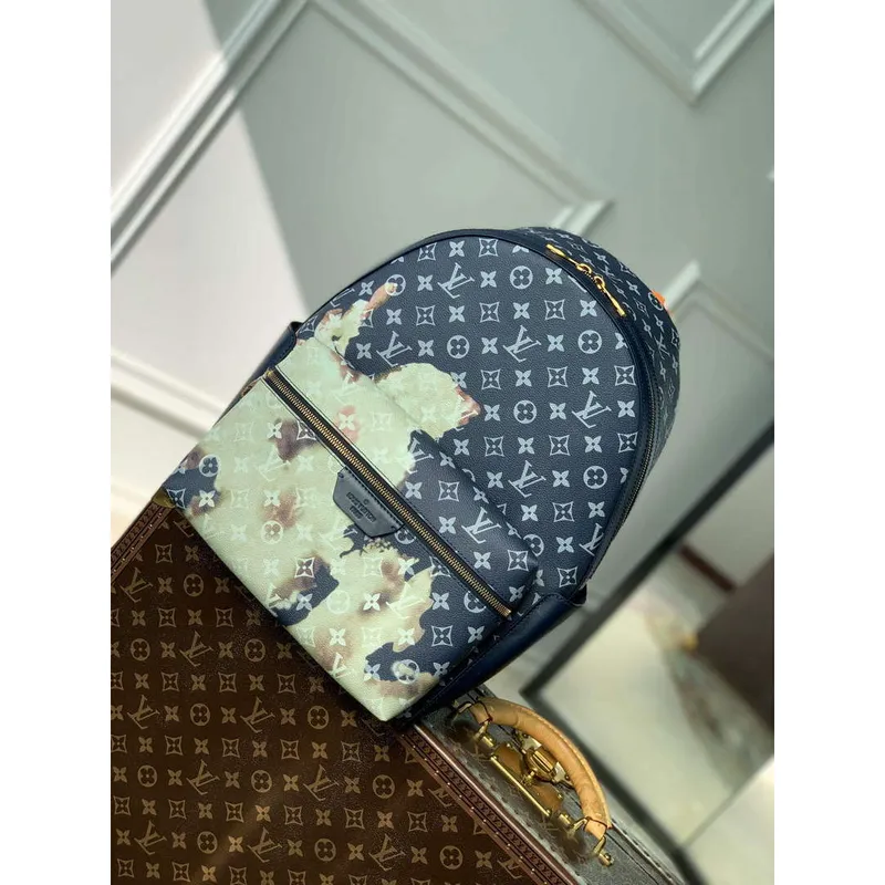 LV M46553 Louis Vuitton Batoh Discovery Modrý