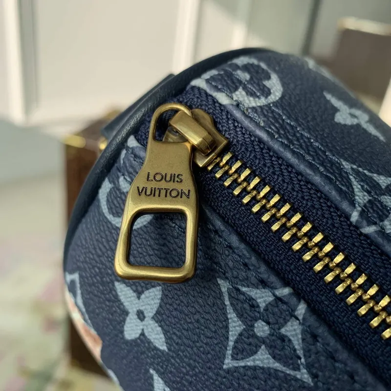 LV M46271 Louis Vuitton Keepall Bandoulière 25 Taška Modrá