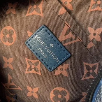 LV M46803 Louis Vuitton Keepall Bandoulière 25 Městská taška Atlantická modrá