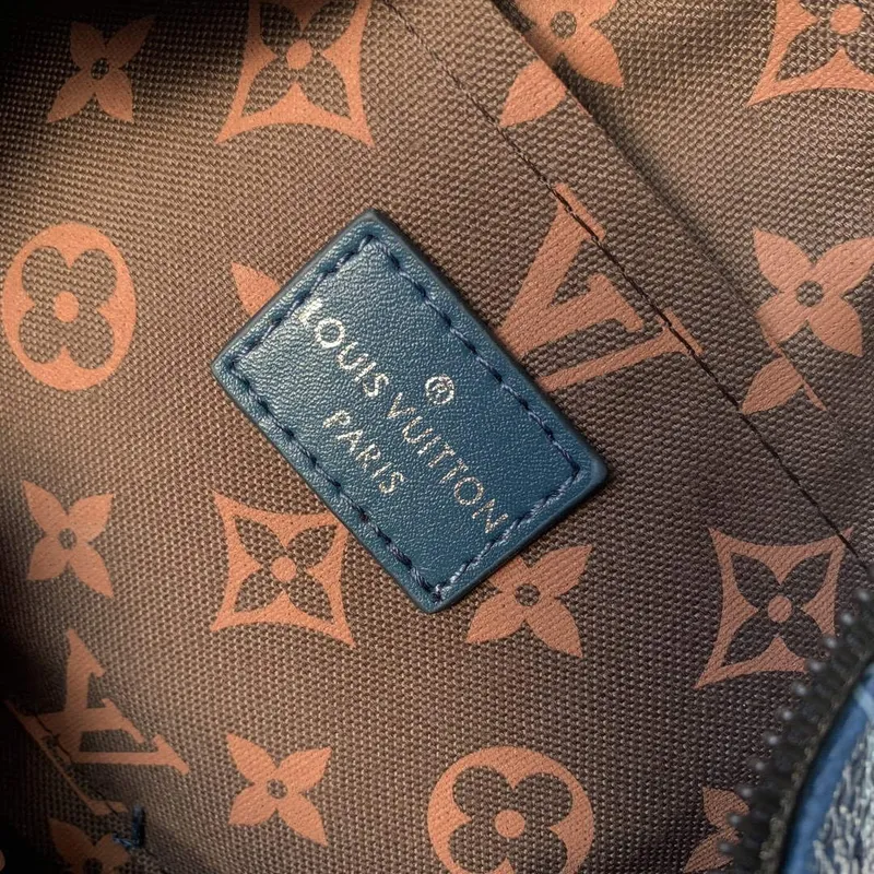 LV M46803 Louis Vuitton Keepall Bandoulière 25 Městská taška Atlantická modrá