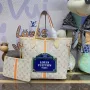 LV M23501 Louis Vuitton Neverfull MM Tote Bag Béžová/Okrová