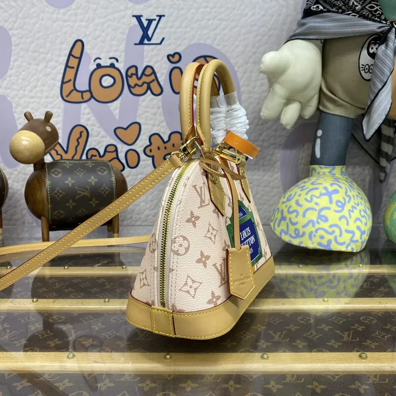 LV M23502 Louis Vuitton Alma BB Taška Béžová/Okrová