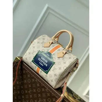 LV M46749 Louis Vuitton Speedy Bandoulière 25 Kabelka Béžová/Ocher