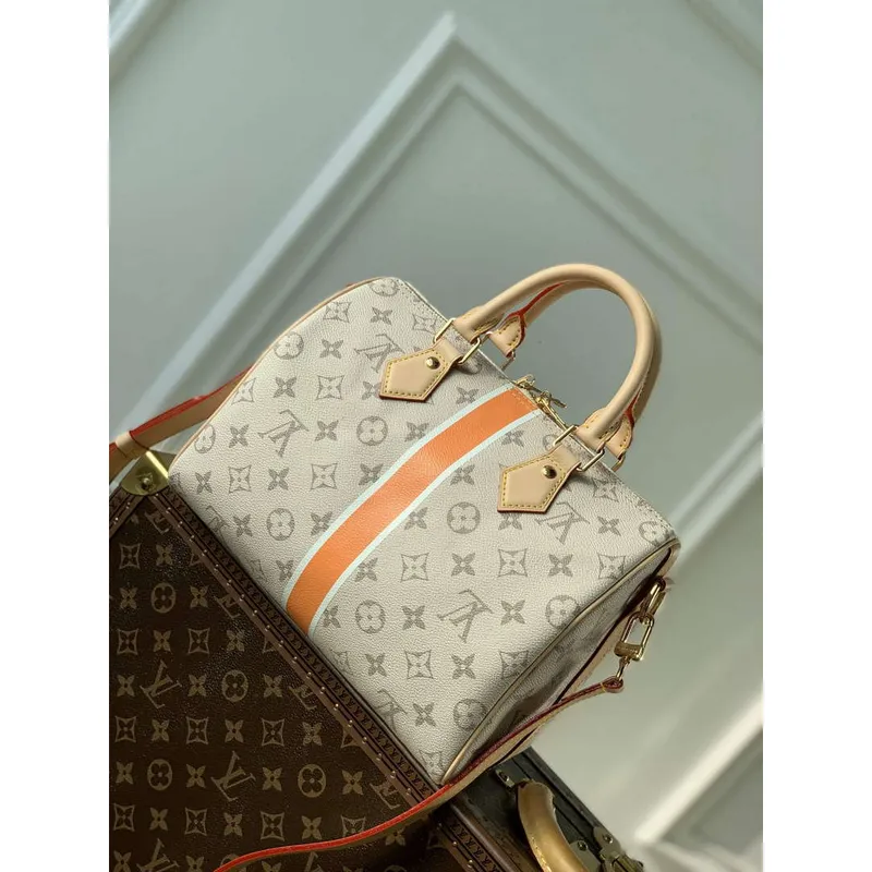 LV M46749 Louis Vuitton Speedy Bandoulière 25 Kabelka Béžová/Ocher