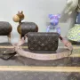 LV M80091 Louis Vuitton Félicie Strap & Go Taška Růžová