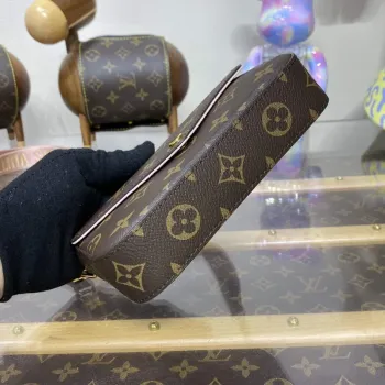 LV M80091 Louis Vuitton Félicie Strap & Go Taška Růžová