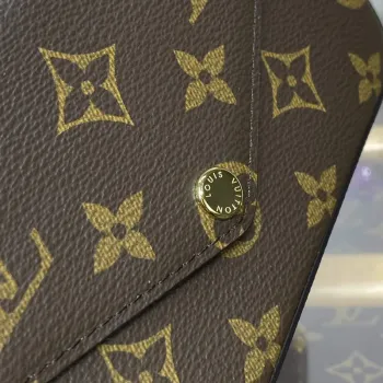 LV M80091 Louis Vuitton Félicie Strap & Go Bag Khaki Zelená