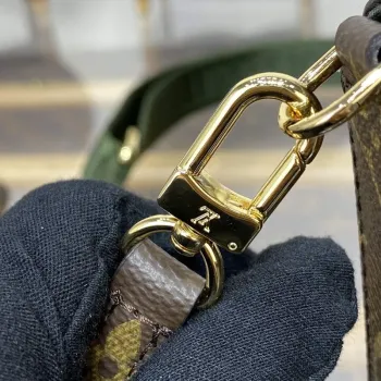 LV M80091 Louis Vuitton Félicie Strap & Go Bag Khaki Zelená