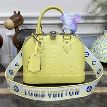 LV M22213 Louis Vuitton Alma BB Epi Kabelka Jaune Plume Žlutá