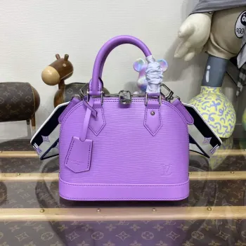 LV M22642 Louis Vuitton Alma BB Epi Kabelka Lilas Provence Levandulová