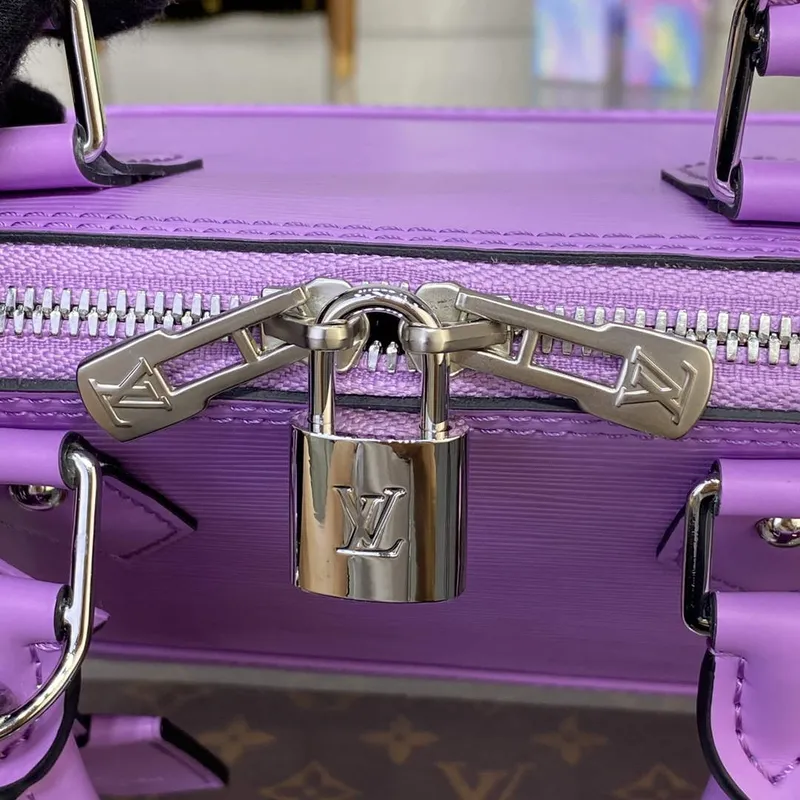 LV M22642 Louis Vuitton Alma BB Epi Kabelka Lilas Provence Levandulová