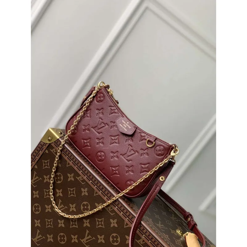 LV M80349 Louis Vuitton Easy Pouch On Strap Taška Vínově Červená