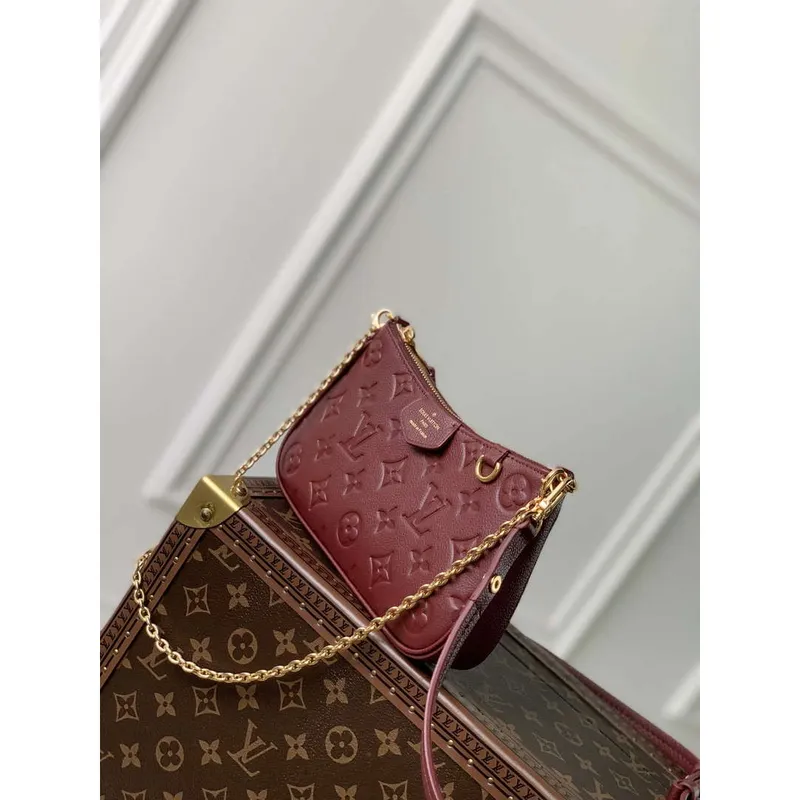 LV M80349 Louis Vuitton Easy Pouch On Strap Taška Vínově Červená