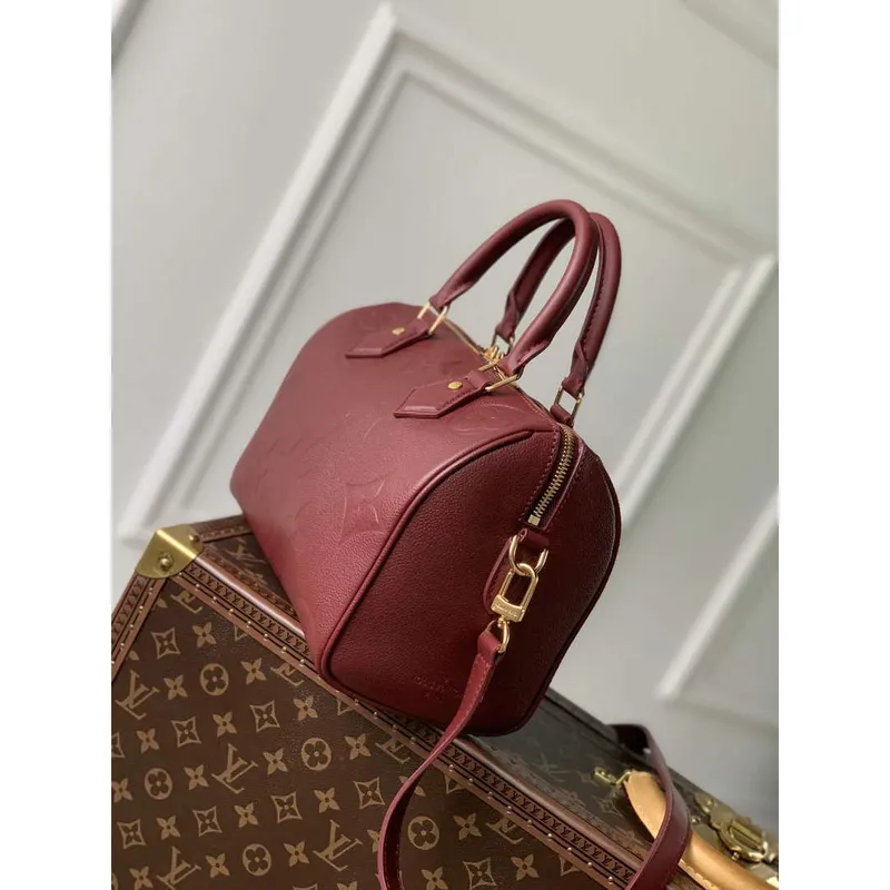 LV M59273 Louis Vuitton Speedy Bandoulière 25 Kabelka Vínově červená