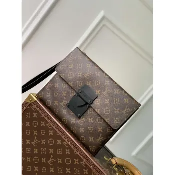 LV M82598 Louis Vuitton Pochette S Lock Hnědá