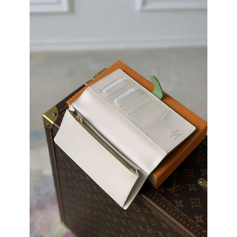 LV M82512 Louis Vuitton LV Vertikální peněženka Vert Noto Green