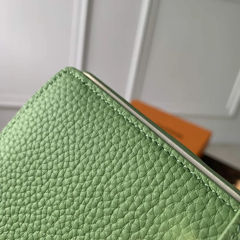LV M82512 Louis Vuitton LV Vertikální peněženka Vert Noto Green