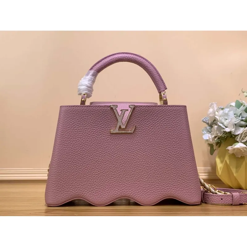 LV M22122 Louis Vuitton Capucines BB Kabelka Růžová