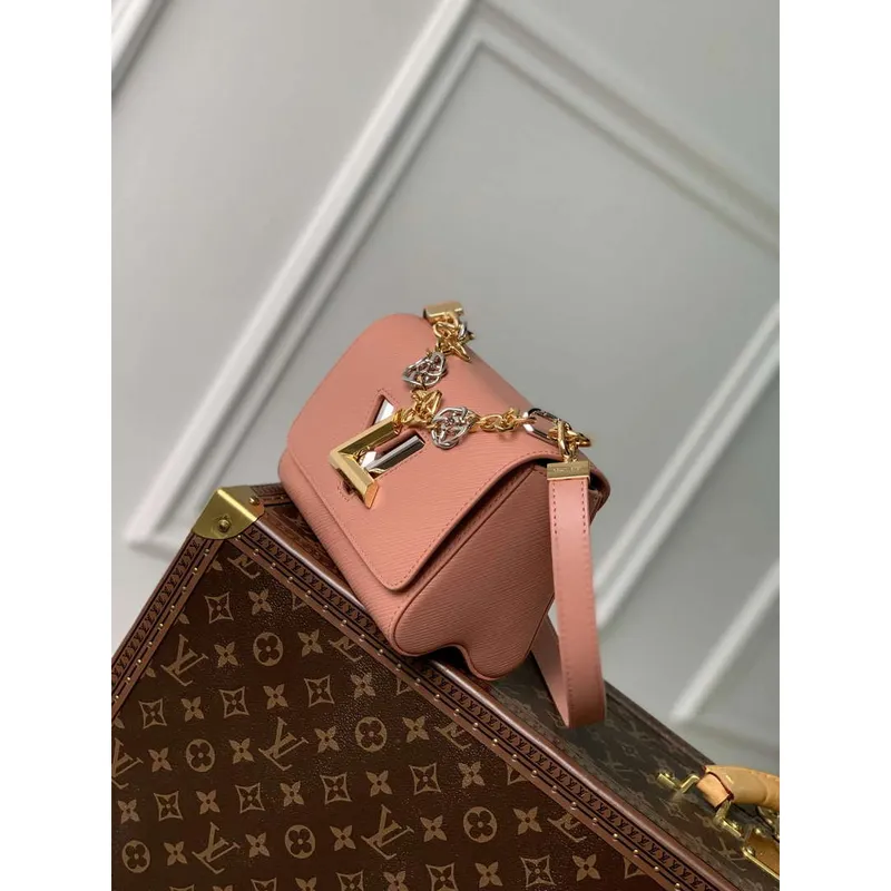 LV M23074 Louis Vuitton Twist PM Kabelka Růžová