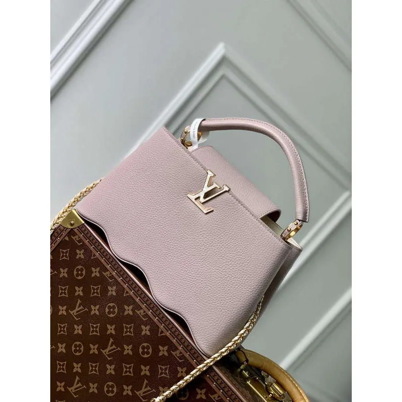 LV M22122 Louis Vuitton Capucines MM Kabelka Wisteria