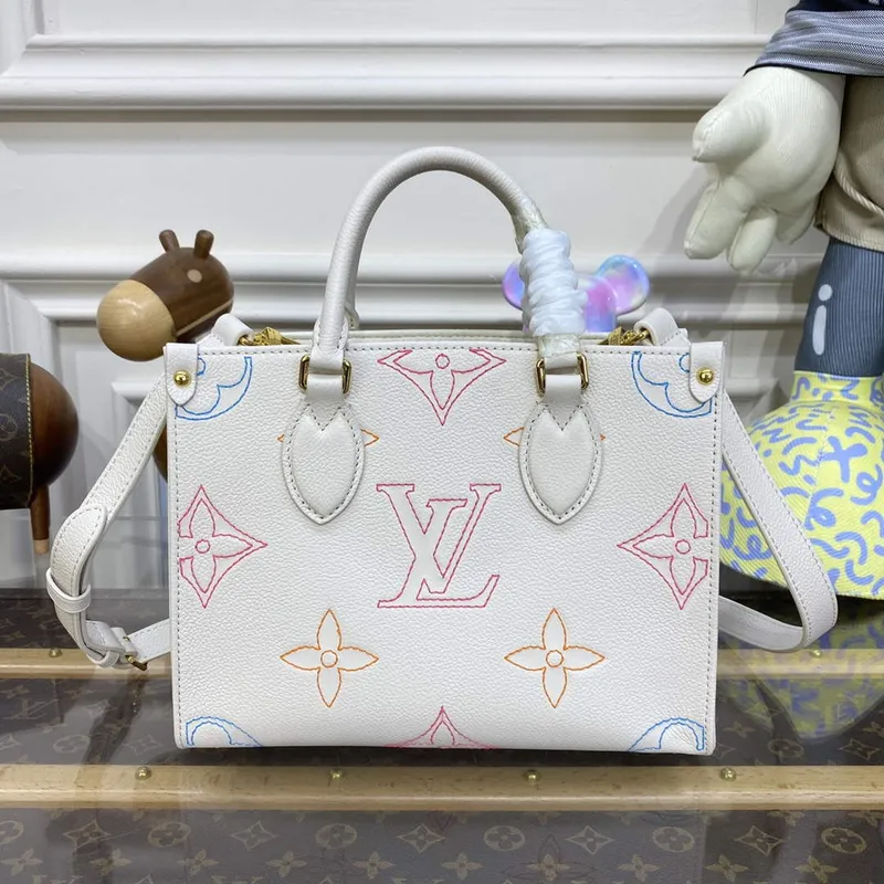 LV M46629 Louis Vuitton OnTheGo PM Kabelka Béžová