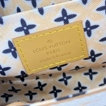 LV M82520 Louis Vuitton Felicie Pochette Monogram Empreinte Taška Béžová