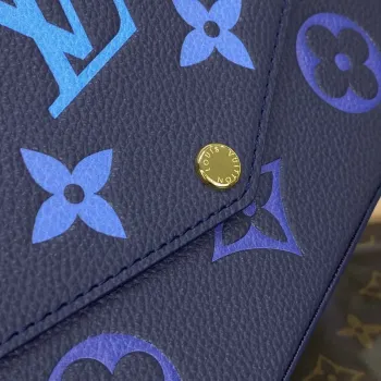 LV M82349 Louis Vuitton Felicie Pochette Monogram Empreinte Taška Námořnická Modrá