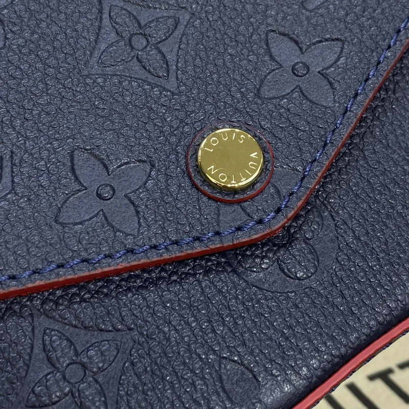 LV M64064 Louis Vuitton Felicie Pochette Monogram Empreinte Taška černá s červenou