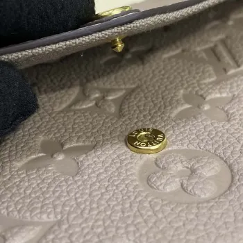 LV M82609 Louis Vuitton Felicie Pochette Monogram Empreinte Taška Tourterelle Béžová