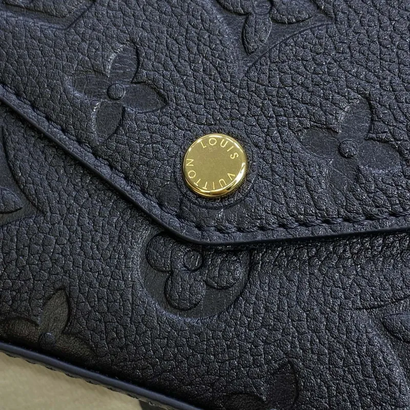 LV M82477 Louis Vuitton Felicie Pochette Monogram Empreinte Taška Černá