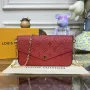 LV M82607 Louis Vuitton Felicie Pochette Monogram Empreinte Taška Červená