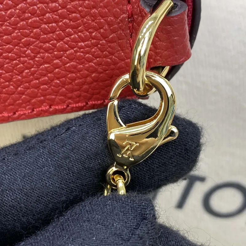 LV M82607 Louis Vuitton Felicie Pochette Monogram Empreinte Taška Červená