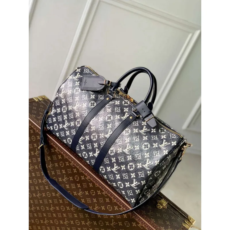 LV M22923 Louis Vuitton Keepall Bandoulière 45 Taška Modrá