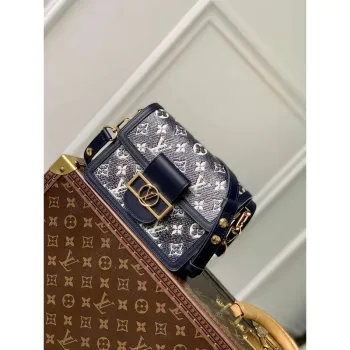 LV M22826 Louis Vuitton Mini Dauphine Kabelka Modrá