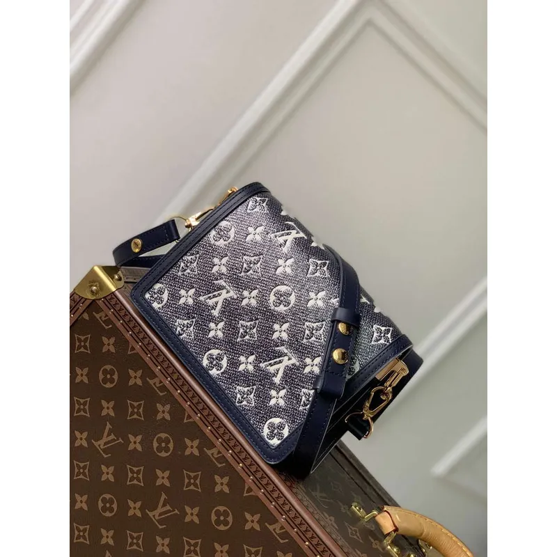 LV M22826 Louis Vuitton Mini Dauphine Kabelka Modrá