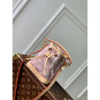 LV M82427 Louis Vuitton Nano Noe Kabelka Růžová