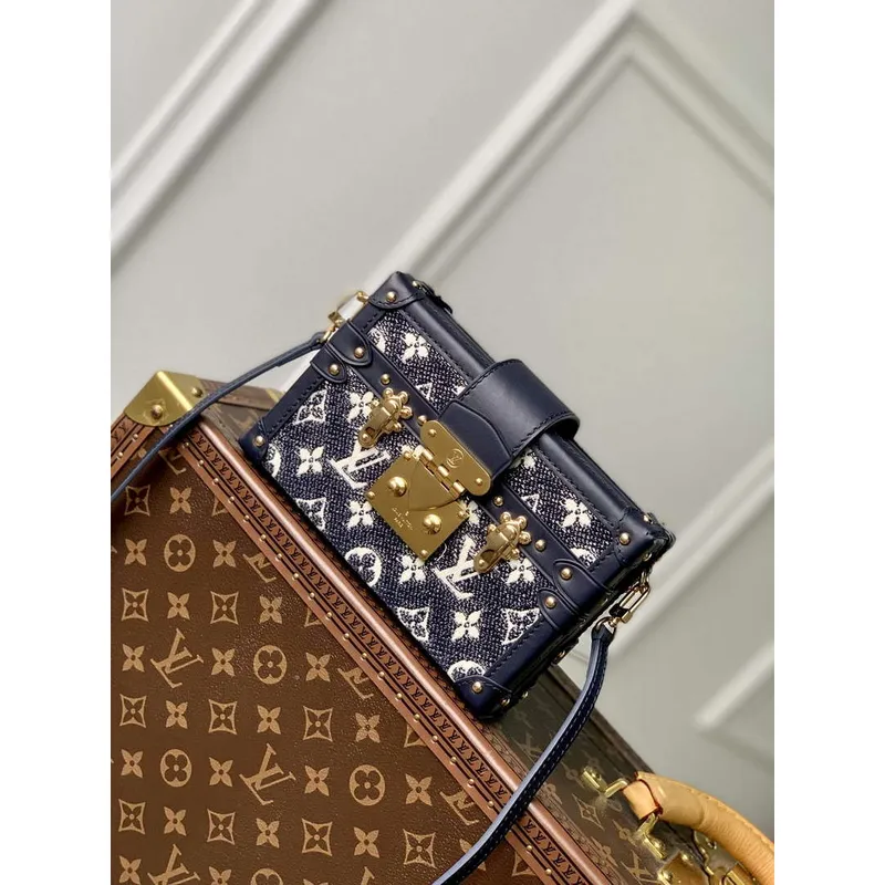 LV M22882 Louis Vuitton Petite Malle Kabelka Modrá